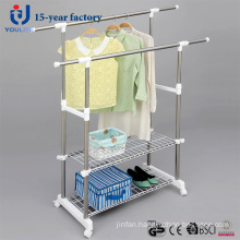 Stainless Steel Double Pole Telescopic Clothes Hanger